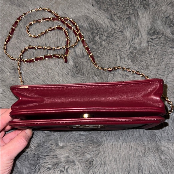 Badgley Mischka Maroon Crossbody Purse - Picture 6 of 9